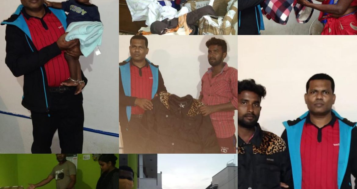 Winter cloth donation to ministry in India by House Without Walls