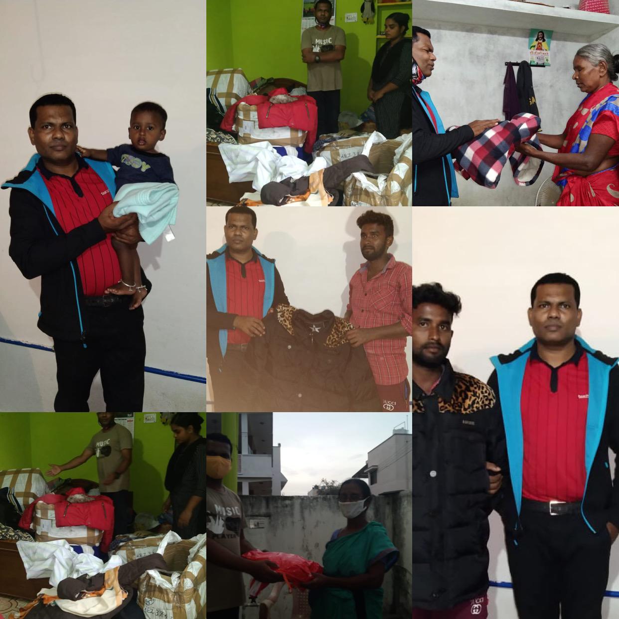 Winter cloth donation to ministry in India by House Without Walls